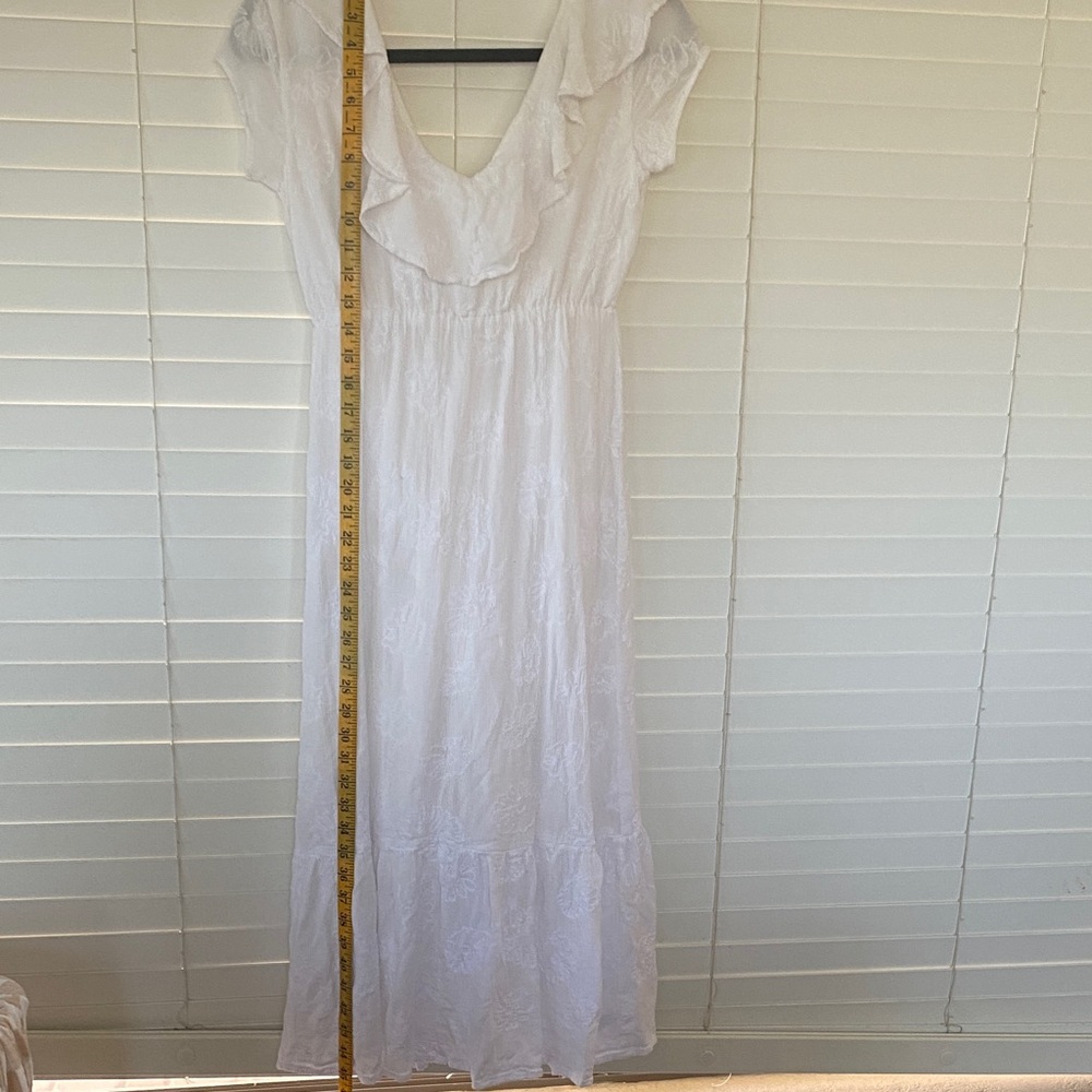 Amuse Society White Ruffled Maxi Dress - Picture 11 of 12